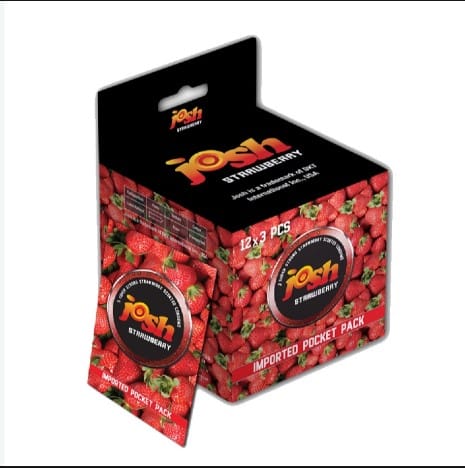 Josh Strawberry Bulk Dispenser Condom (12 X 3s)